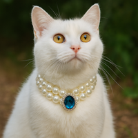 Royal Blue Gem Pearl Collar
