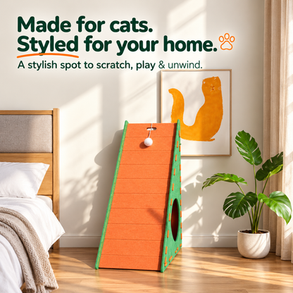 3-in-1 Cat Scratcher & Hideaway