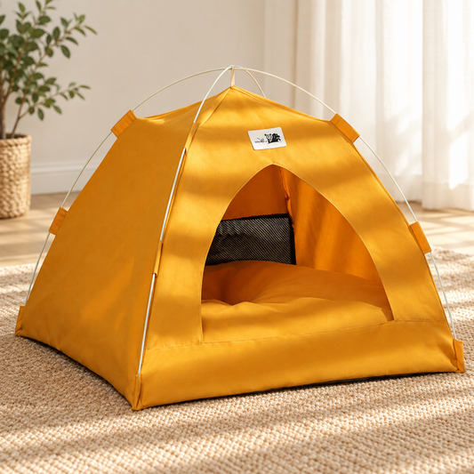 CozyCamp – Cat Tent Bed with Soft Cushion