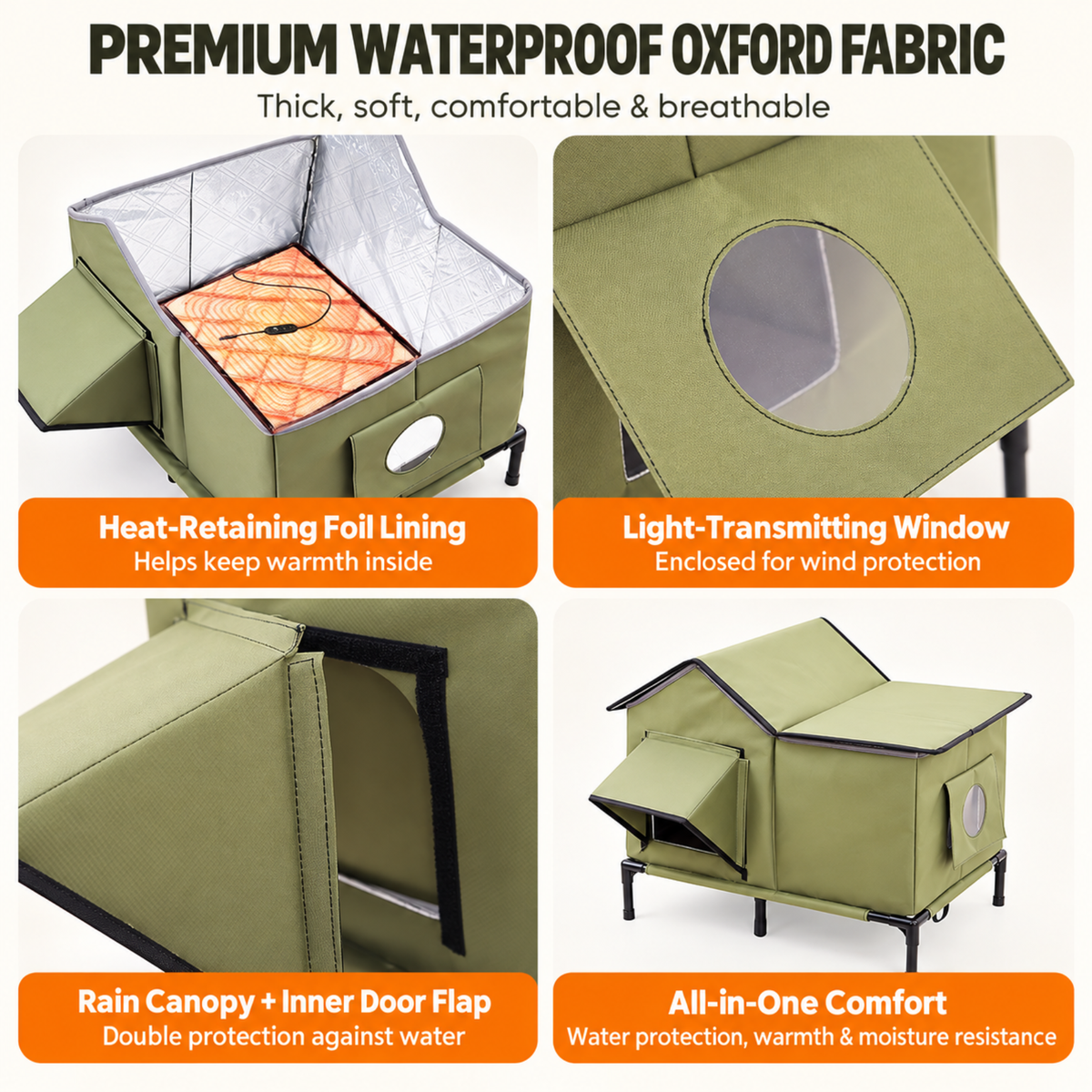 CozyHaven Heated Outdoor Cat House