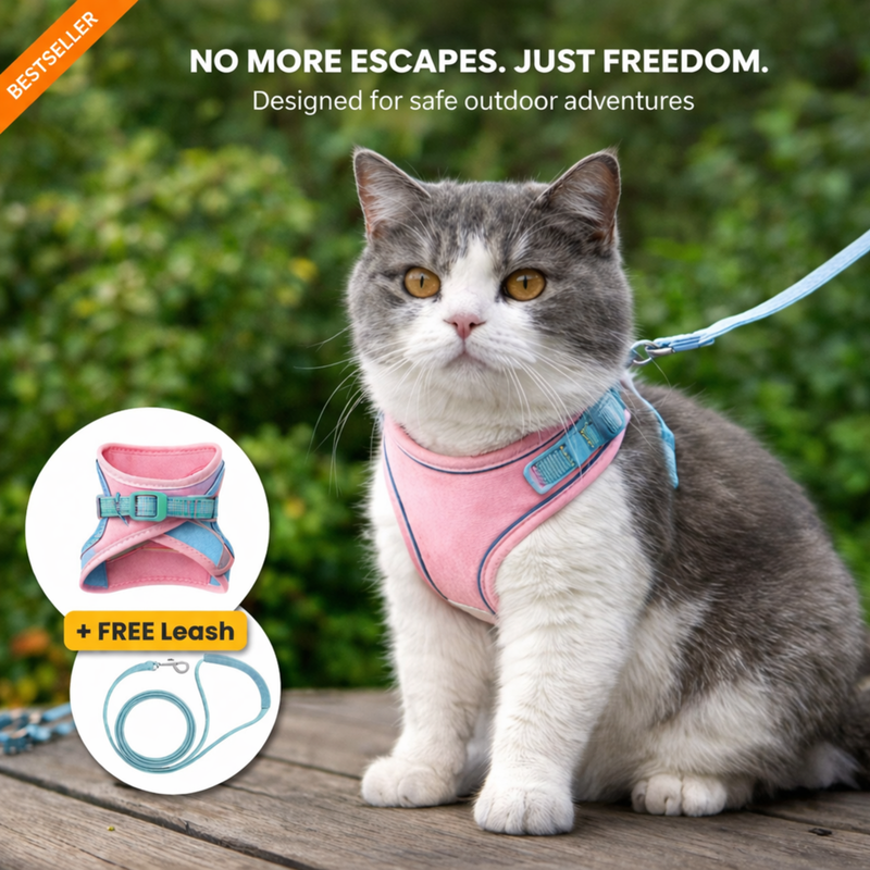 Escape-Proof Cat Harness + Leash