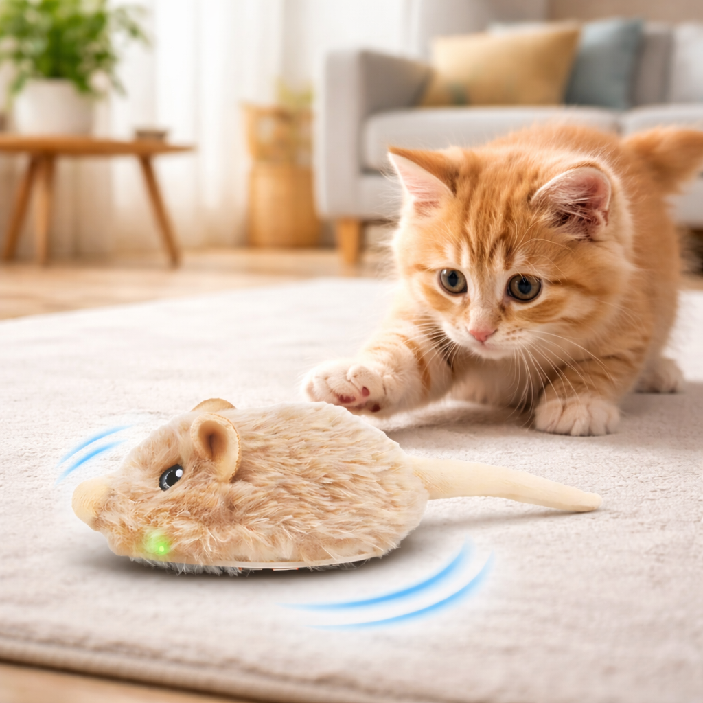Interactive Motion-Activated Mouse Cat Toy