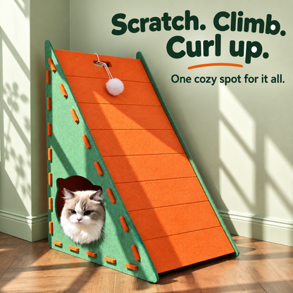 3-in-1 Cat Scratcher & Hideaway