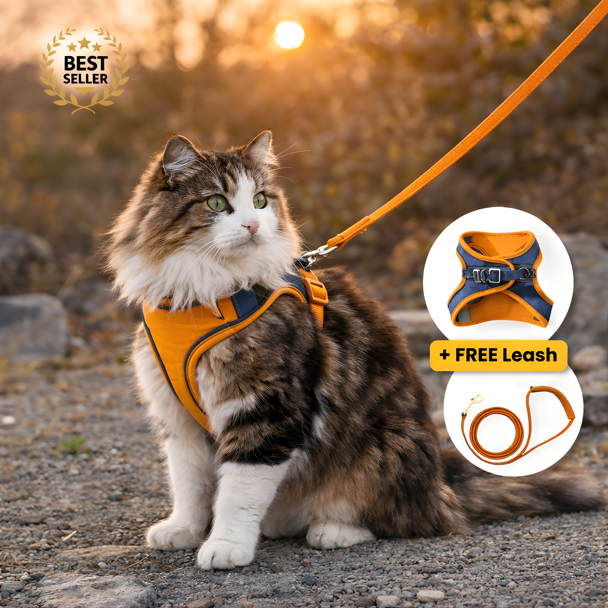 Escape-Proof Cat Harness + Leash