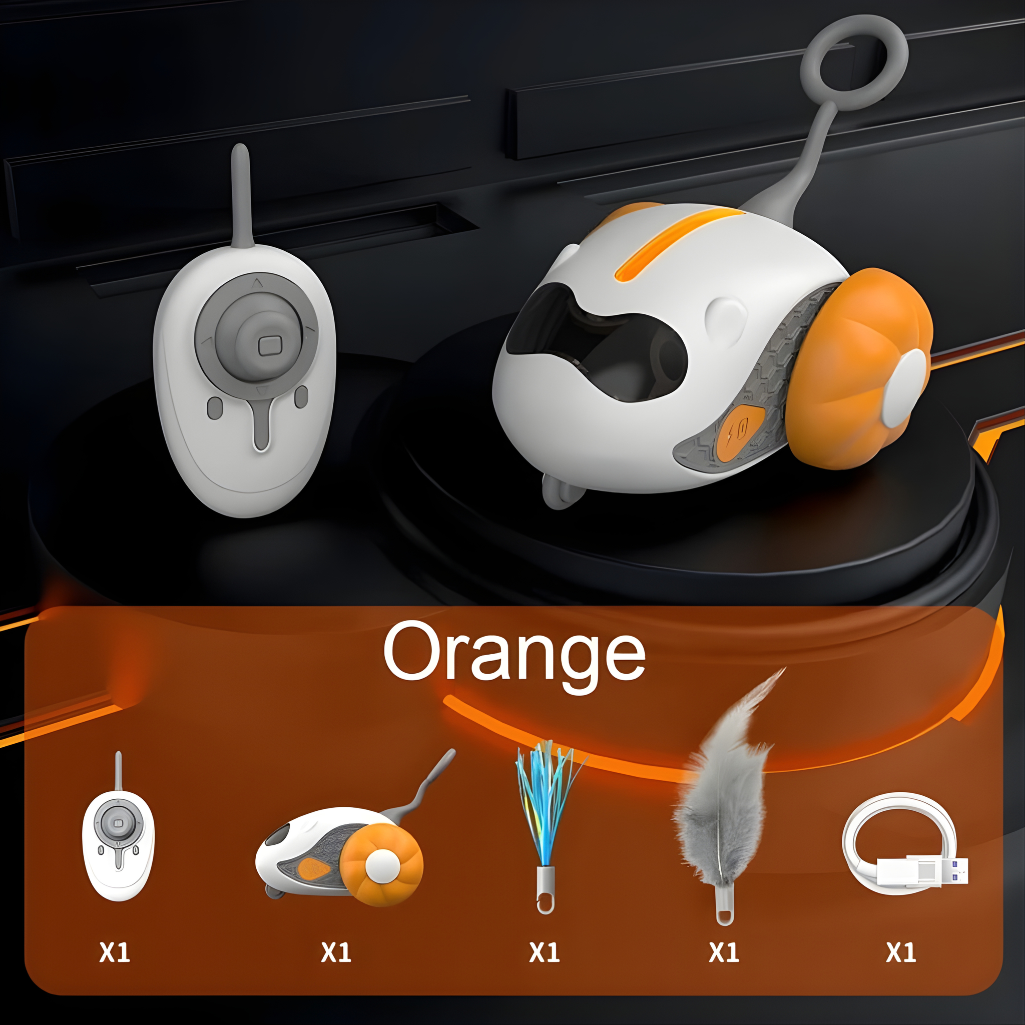 TurboTail Pro™ – Interactive Remote Control Cat Toy