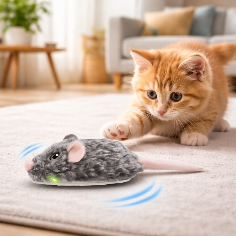 Interactive Motion-Activated Mouse Cat Toy
