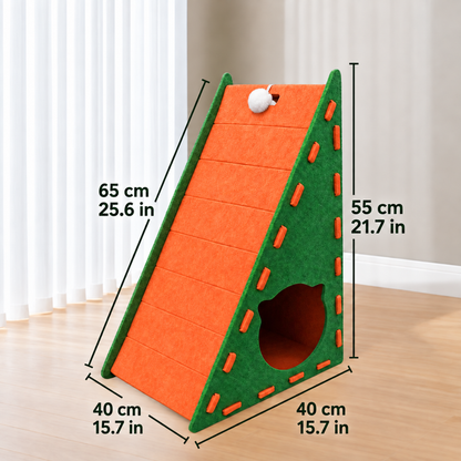 3-in-1 Cat Scratcher & Hideaway