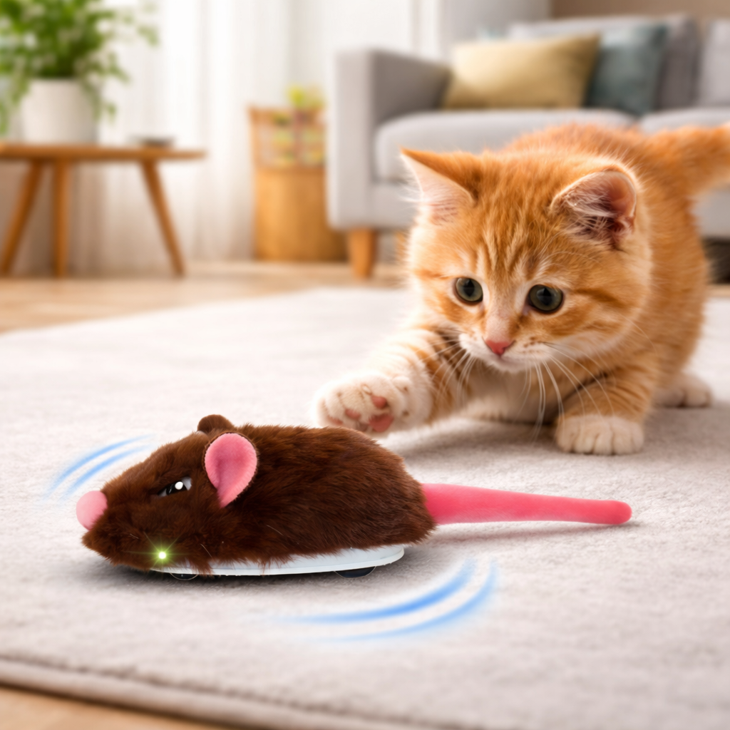 Interactive Motion-Activated Mouse Cat Toy