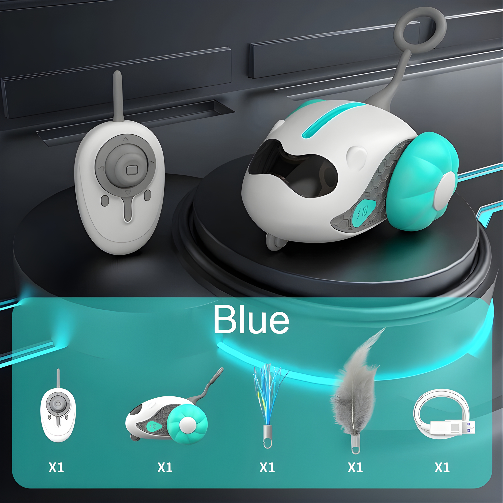 TurboTail Pro™ – Interactive Remote Control Cat Toy