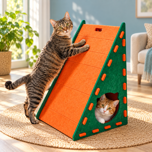3-in-1 Cat Scratcher & Hideaway