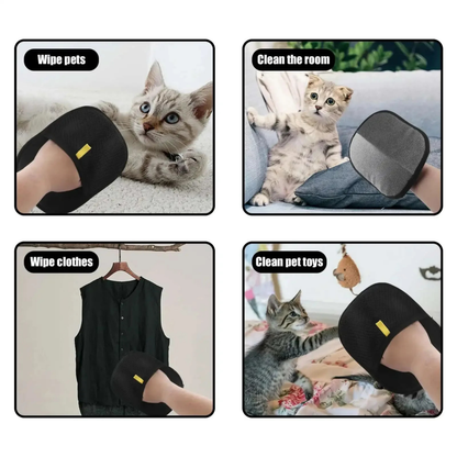 Pet Hair Removal Gloves – Electrostatic Reusable Fur Remover for Cats & Dogs