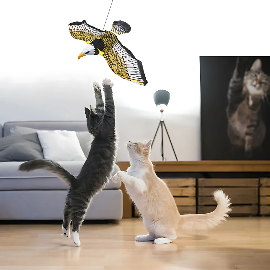 Interactive Flying Hanging Electric Bird Toy for Cats