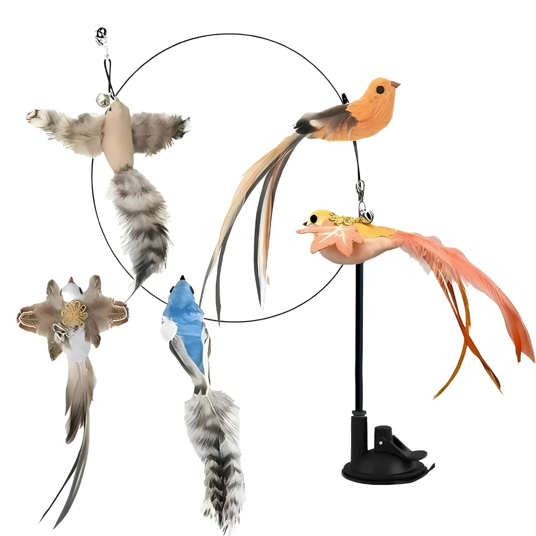 Simulated Bird Wand Cat Toy
