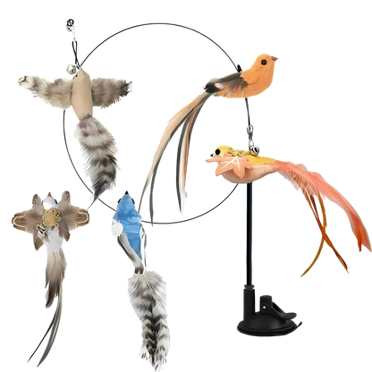Simulated Bird Wand Cat Toy