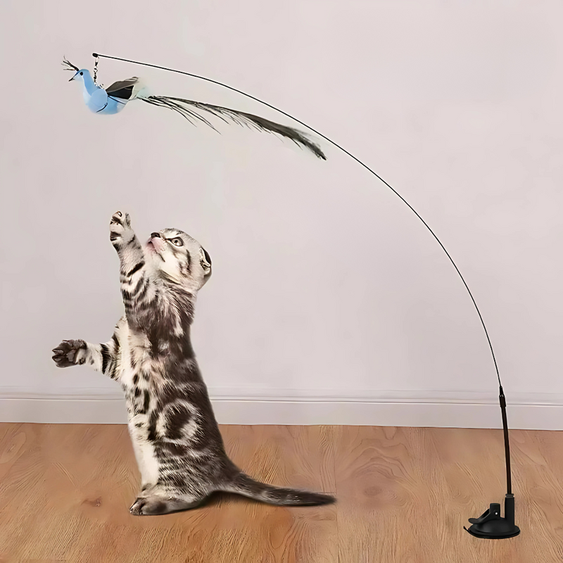 Simulated Bird Wand Cat Toy