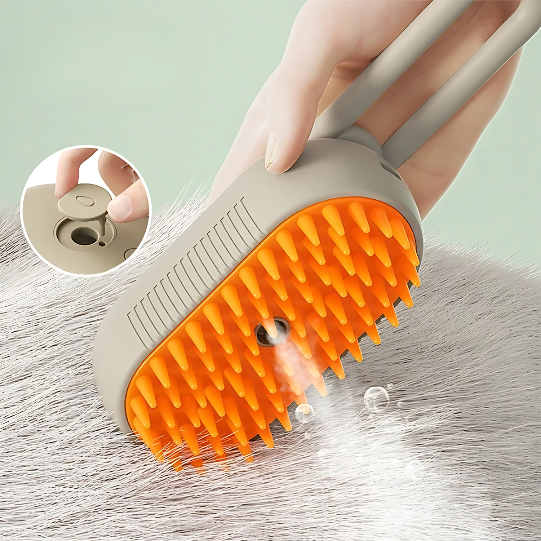 Cat Steamy Brush – Grooming & Massage Tool for Pets