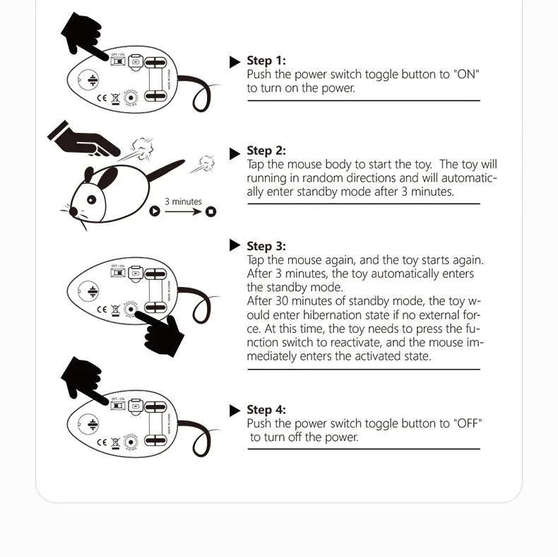Interactive Motion-Activated Mouse Cat Toy